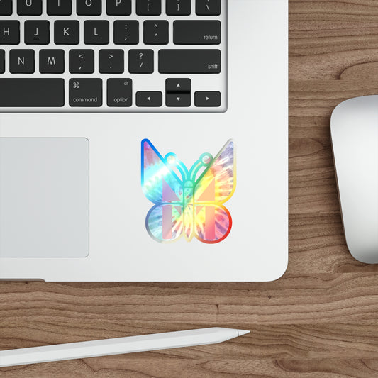 Holographic Tie-Dye Die-Cut Monarch Stickers (Klunderwear™️ by Munford)
