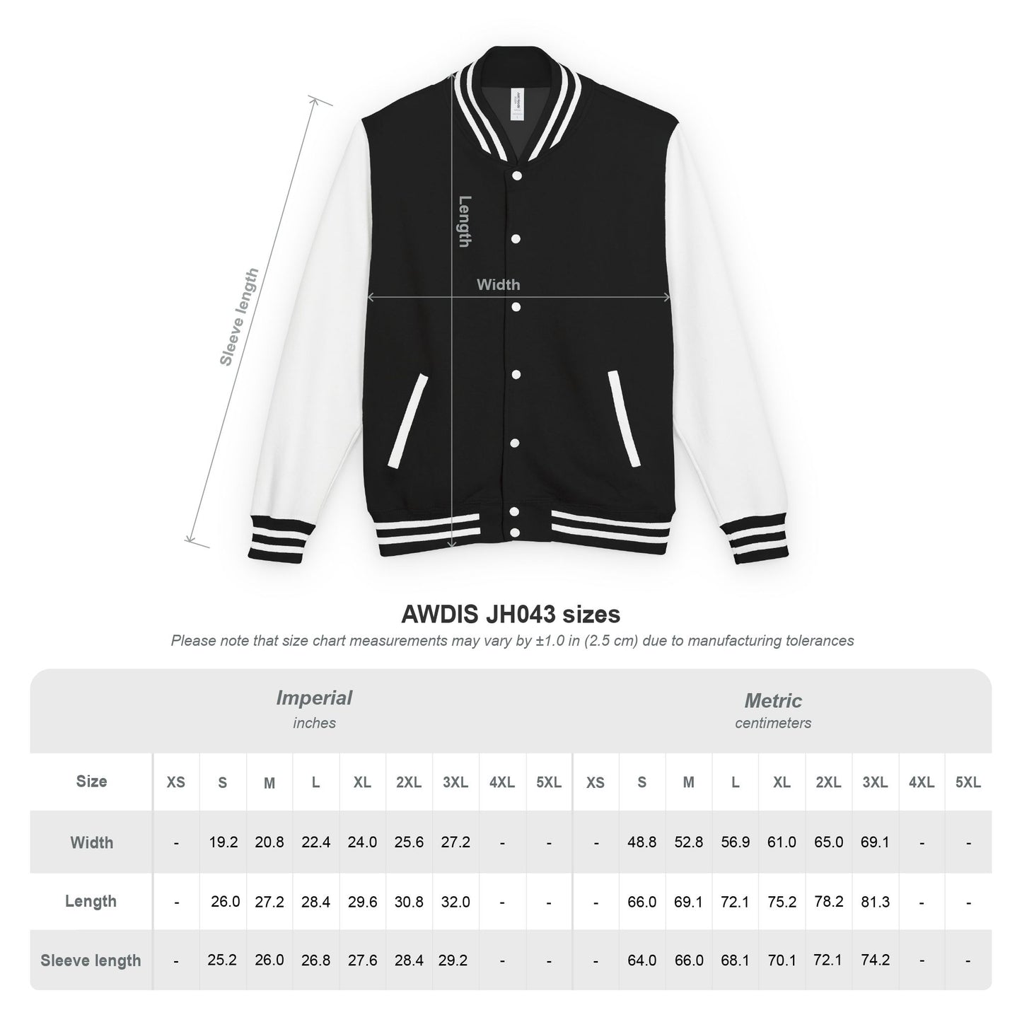 Munford Letterman Jacket (Unisex Adult, sorry only XL and 3XL for now)