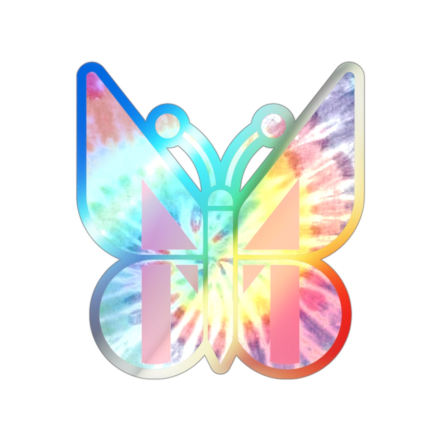 Holographic Tie-Dye Die-Cut Monarch Stickers (Klunderwear™️ by Munford)