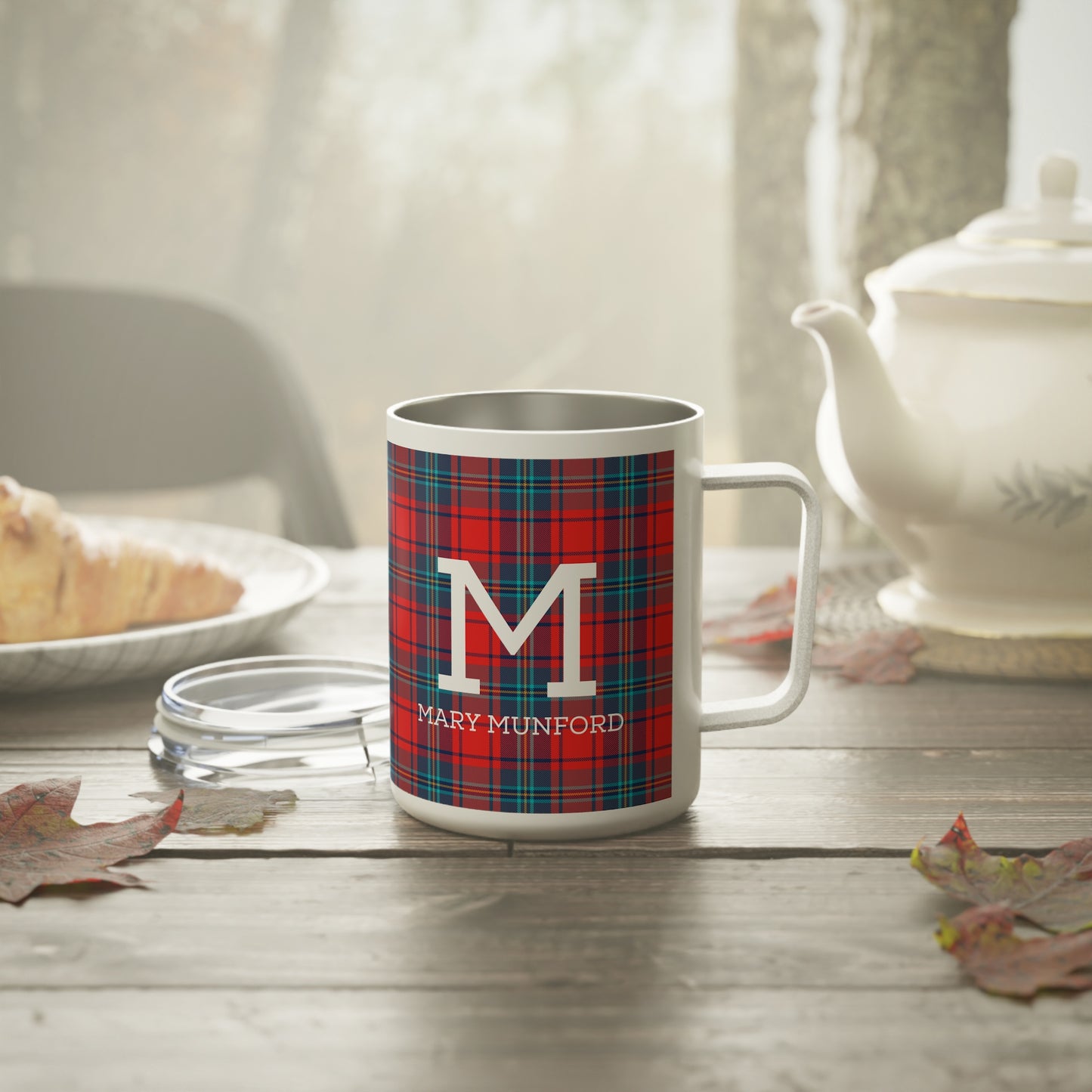 Munford Plaid Insulated Coffee Mug, 10oz