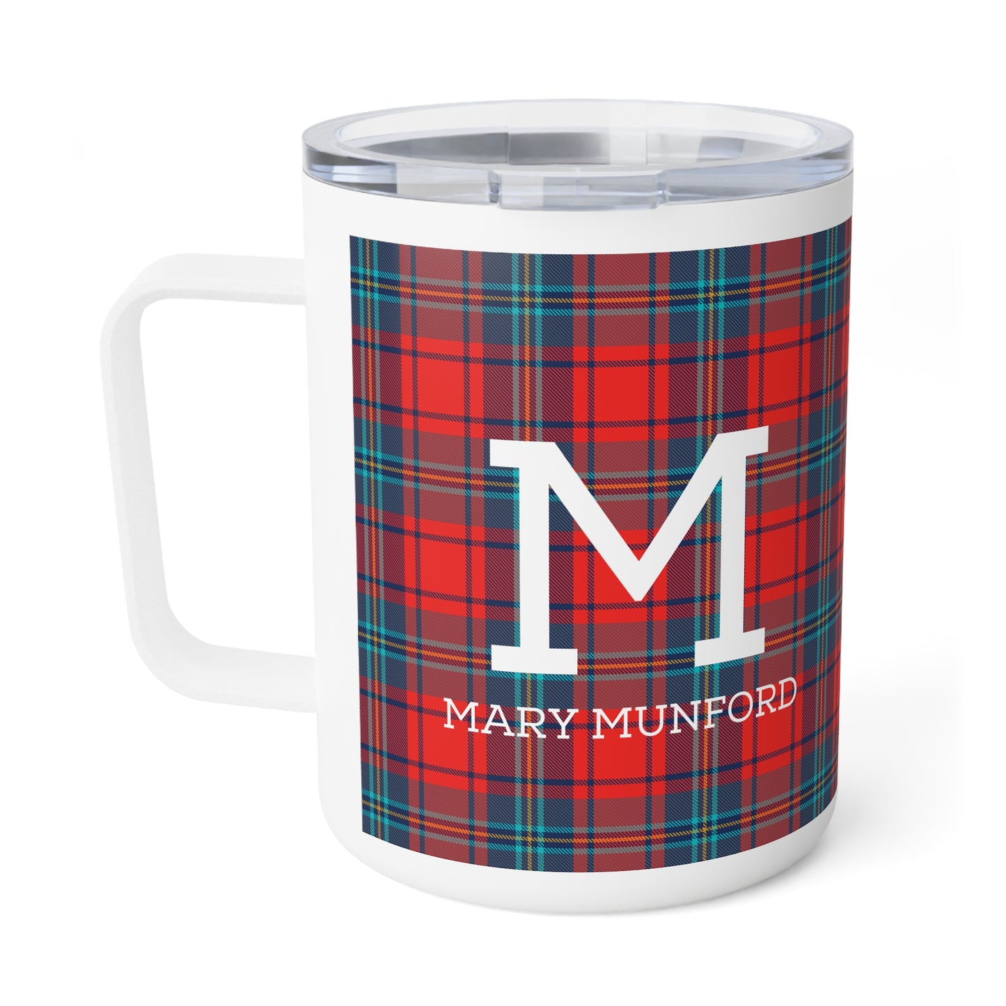 Munford Plaid Insulated Coffee Mug, 10oz