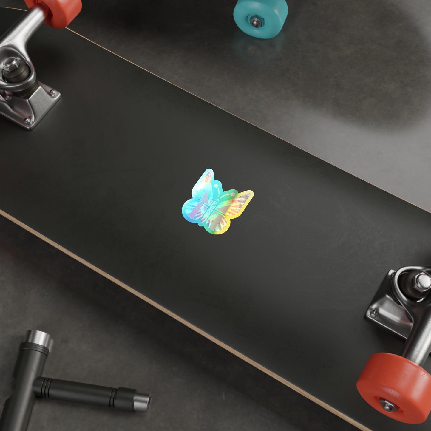 Holographic Tie-Dye Die-Cut Monarch Stickers (Klunderwear™️ by Munford)