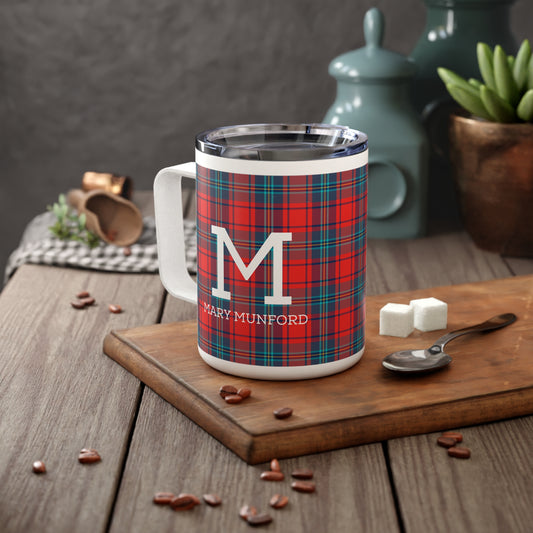 Munford Plaid Insulated Coffee Mug, 10oz
